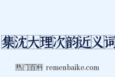 集沈大理次韵近义词是什么意思的图片